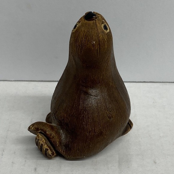 Artesania Rinconada Brown Seal Figurine Signed Animal Uruguay Handcrafted - Picture 4 of 9